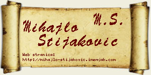 Mihajlo Stijaković vizit kartica